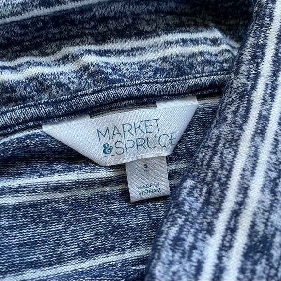 Market& Spruce funnel neck sweater striped burnout - Picture 5 of 6